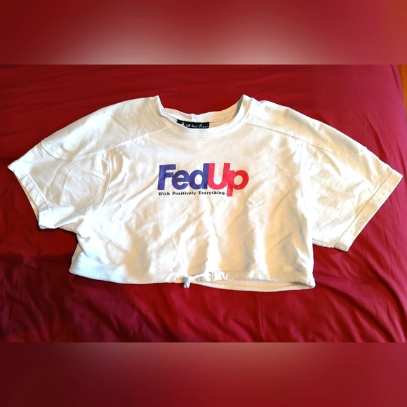 All that Jazz Tops - Vintage "Fed up" croptop